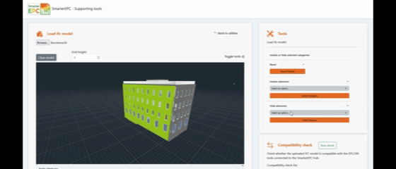 Hide and isolate IFC elements